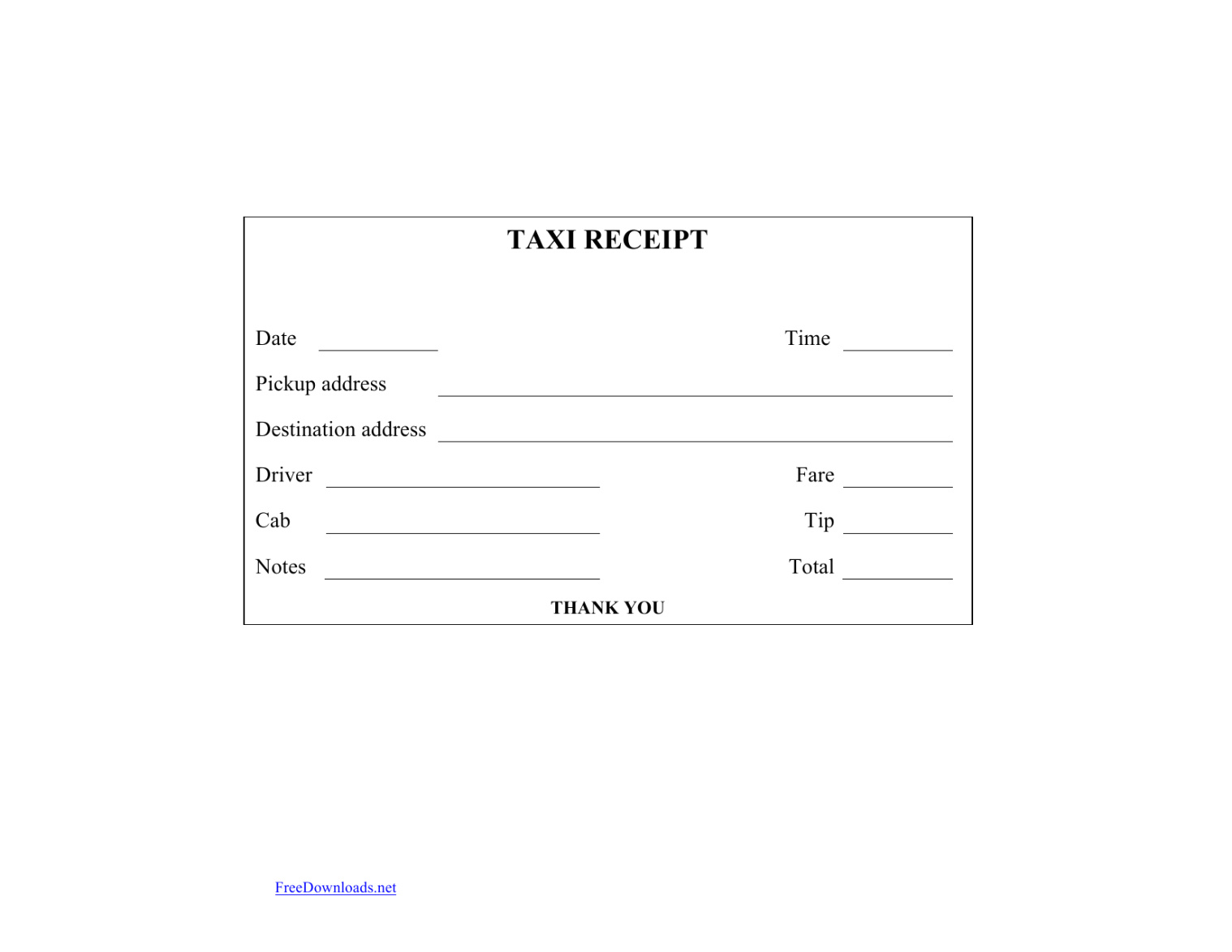 Download Blank Printable Taxi Cab Receipt Template Excel Throughout Blank Taxi Receipt Template