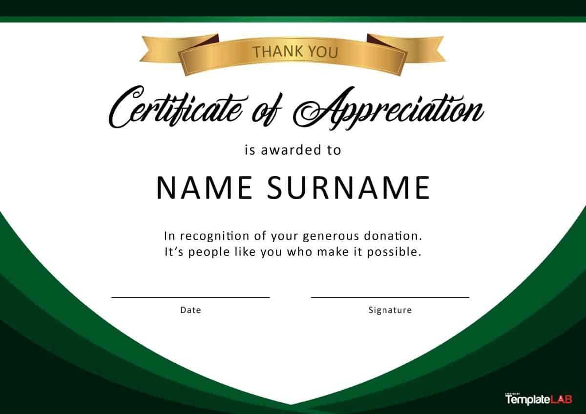 Download Certificate Of Appreciation For Donation 02 In Gratitude Certificate Template