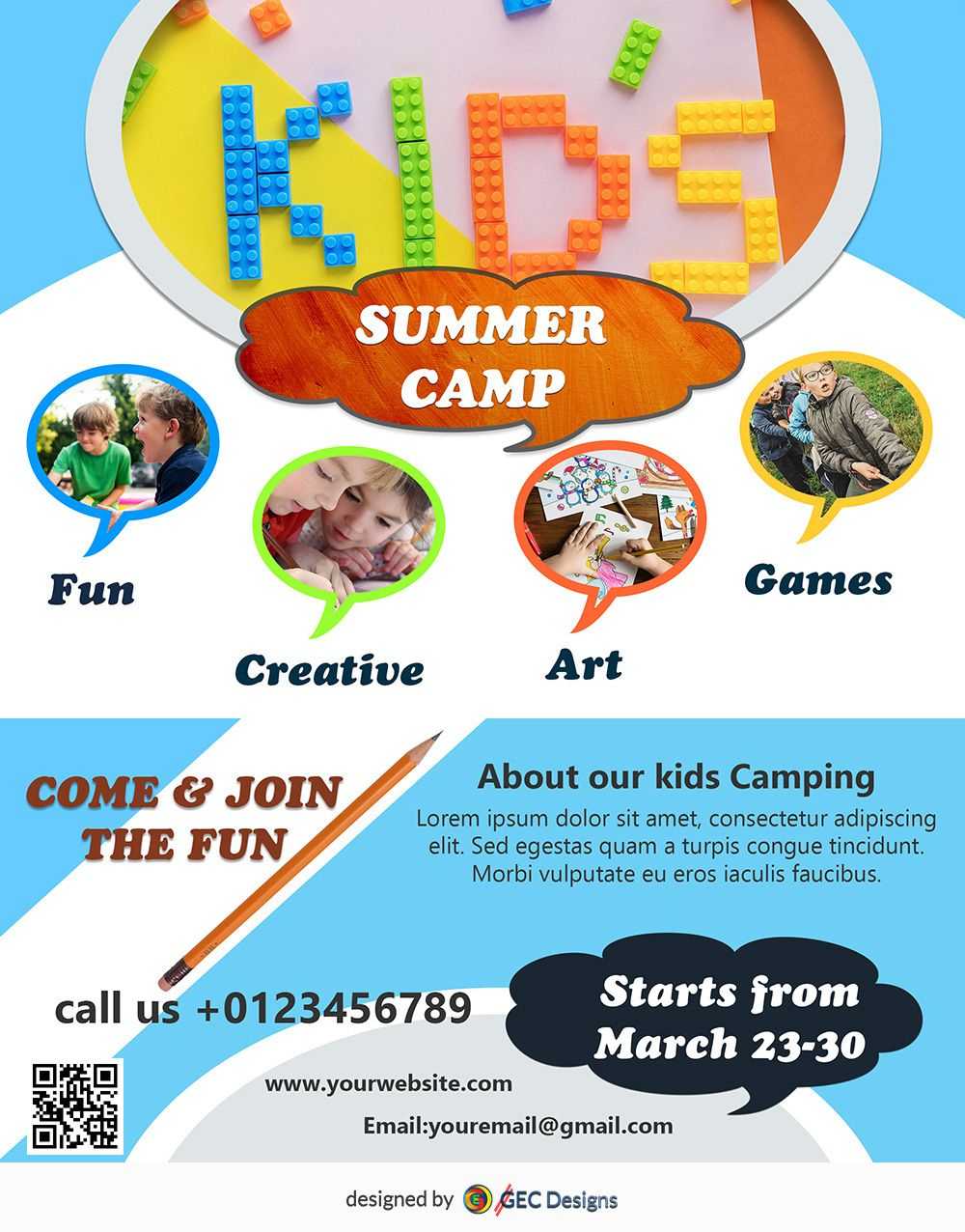 Download Free Flyer Templates | Flyer Design Inspiration Regarding Summer Camp Brochure Template Free Download