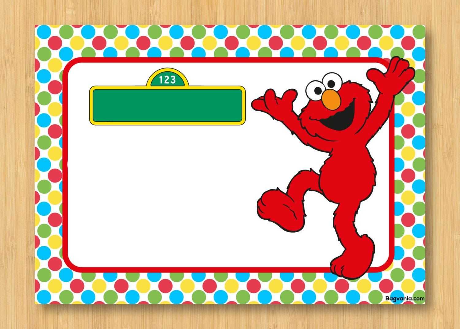 Download Free Printable Elmo Birthday Invitations In 2019 Intended For Elmo Birthday Card Template