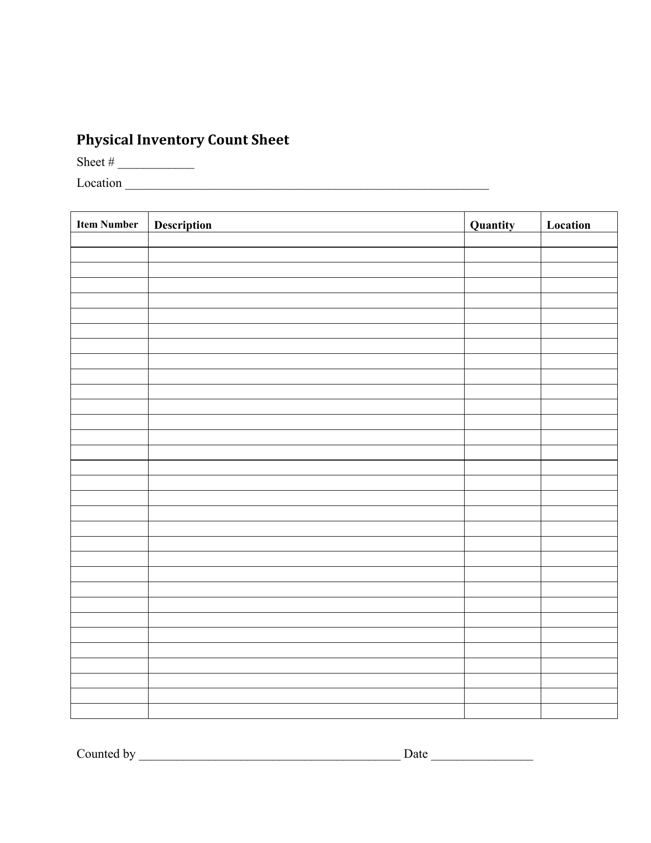 Download Inventory Checklist Template | Excel | Pdf | Rtf Within Blank Checklist Template Pdf
