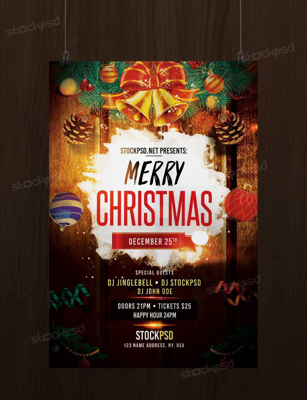 Download Merry Christmas – Free Psd Flyer Template – Free Pertaining To Christmas Brochure Templates Free