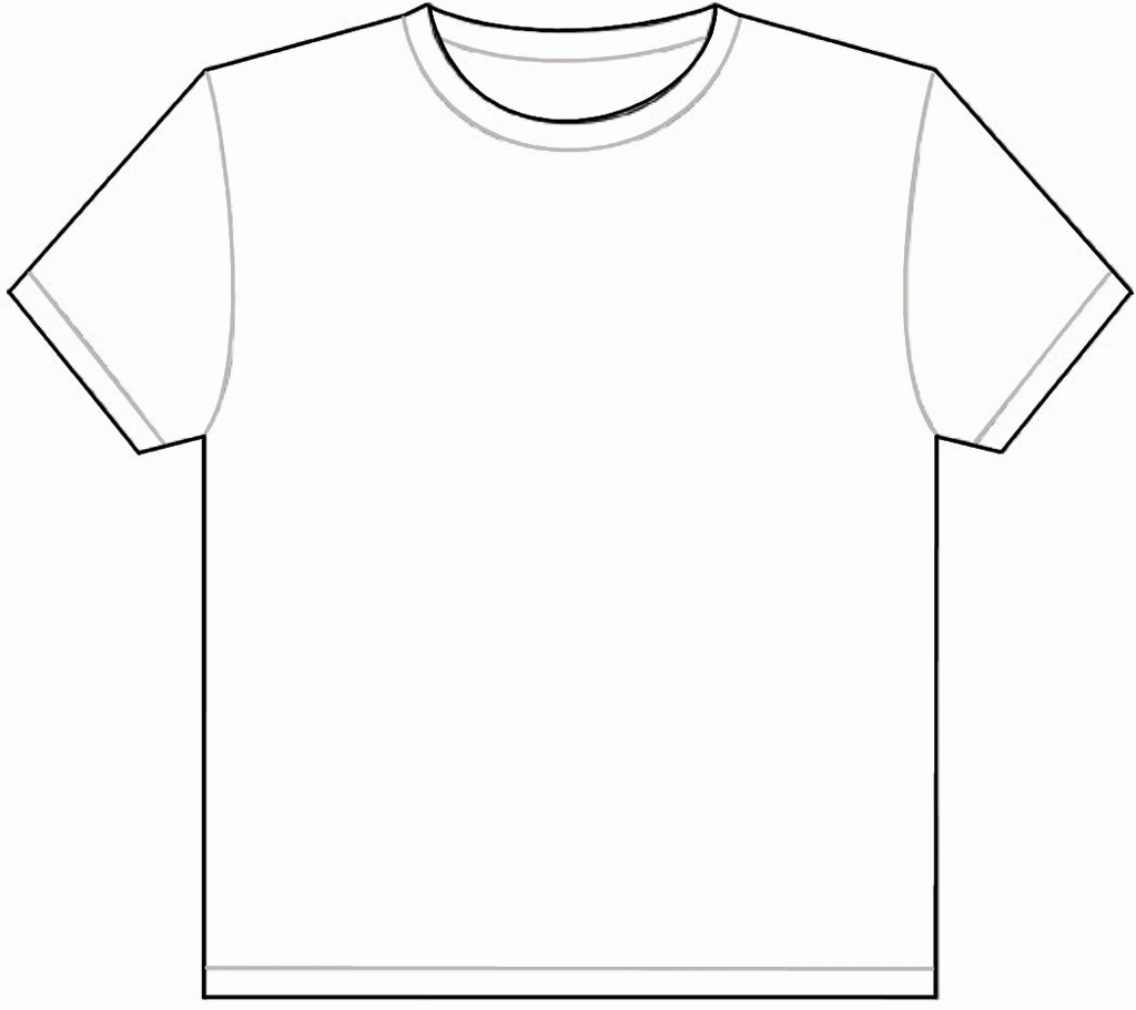 Download Or Print This Amazing Coloring Page: Best Photos Of Intended For Blank Tee Shirt Template