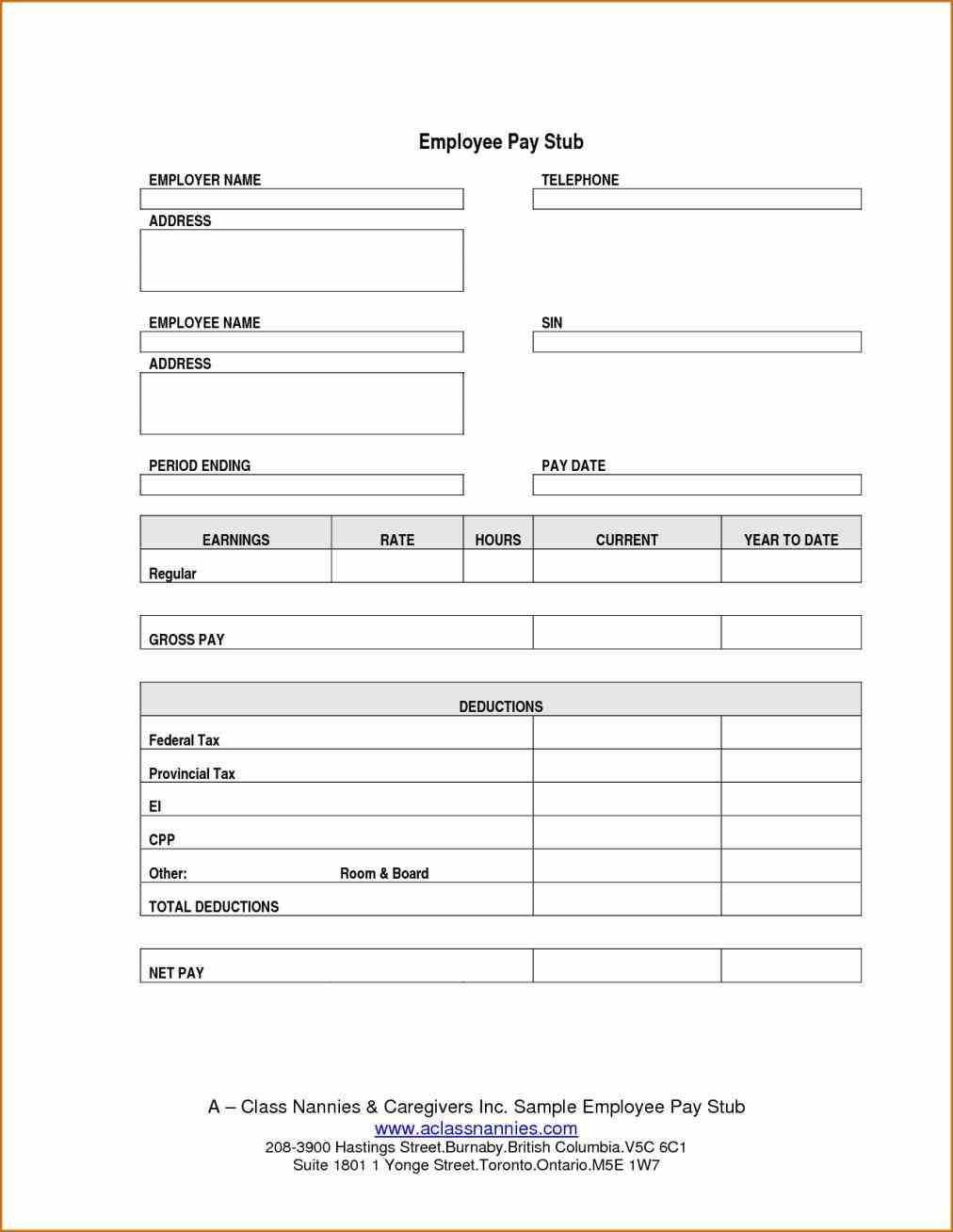 Download Pay Stub Template Word Either Or Both Of The Pay With Regard To Free Pay Stub Template Word