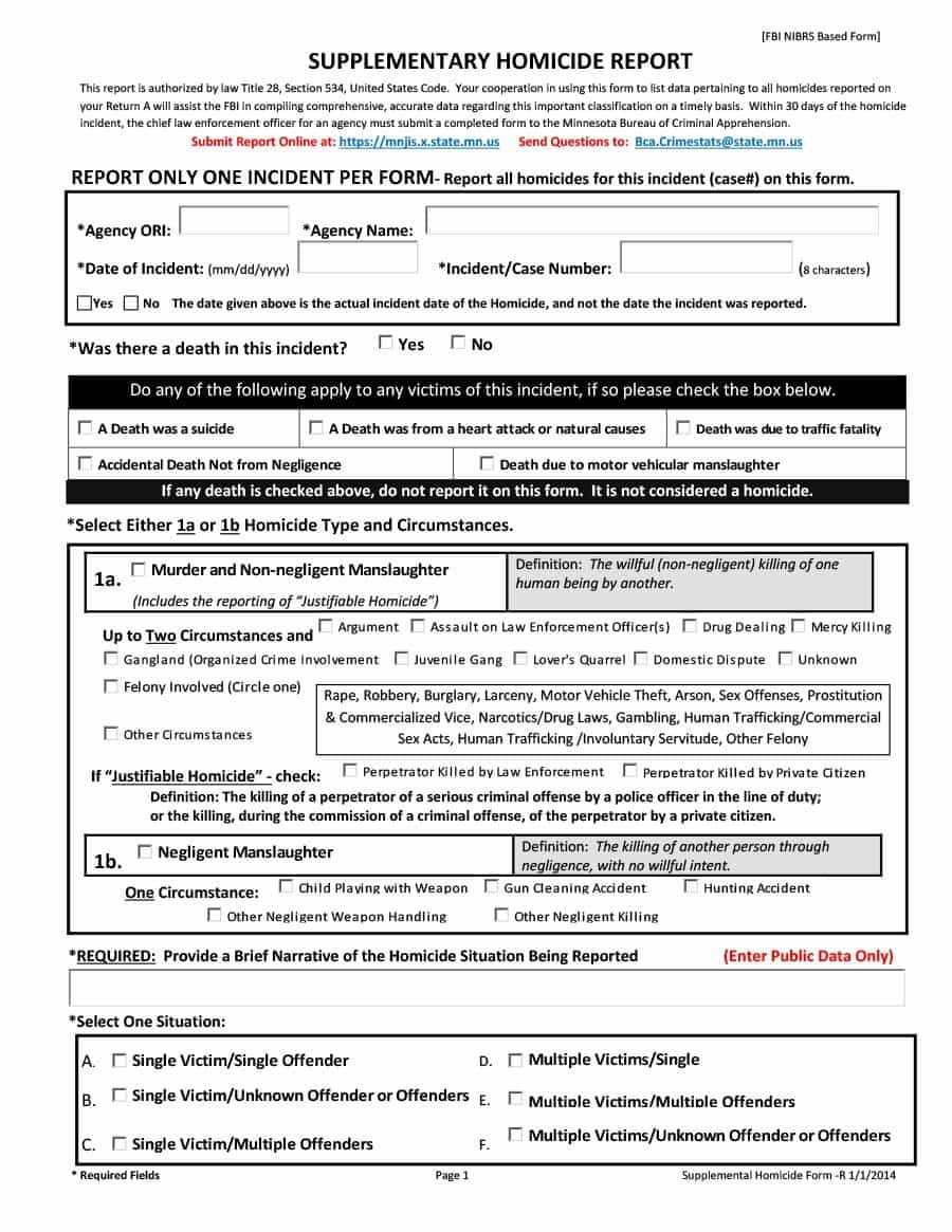 Download Police Report Template 20 | Police Report, Report Inside Police Report Template Pdf