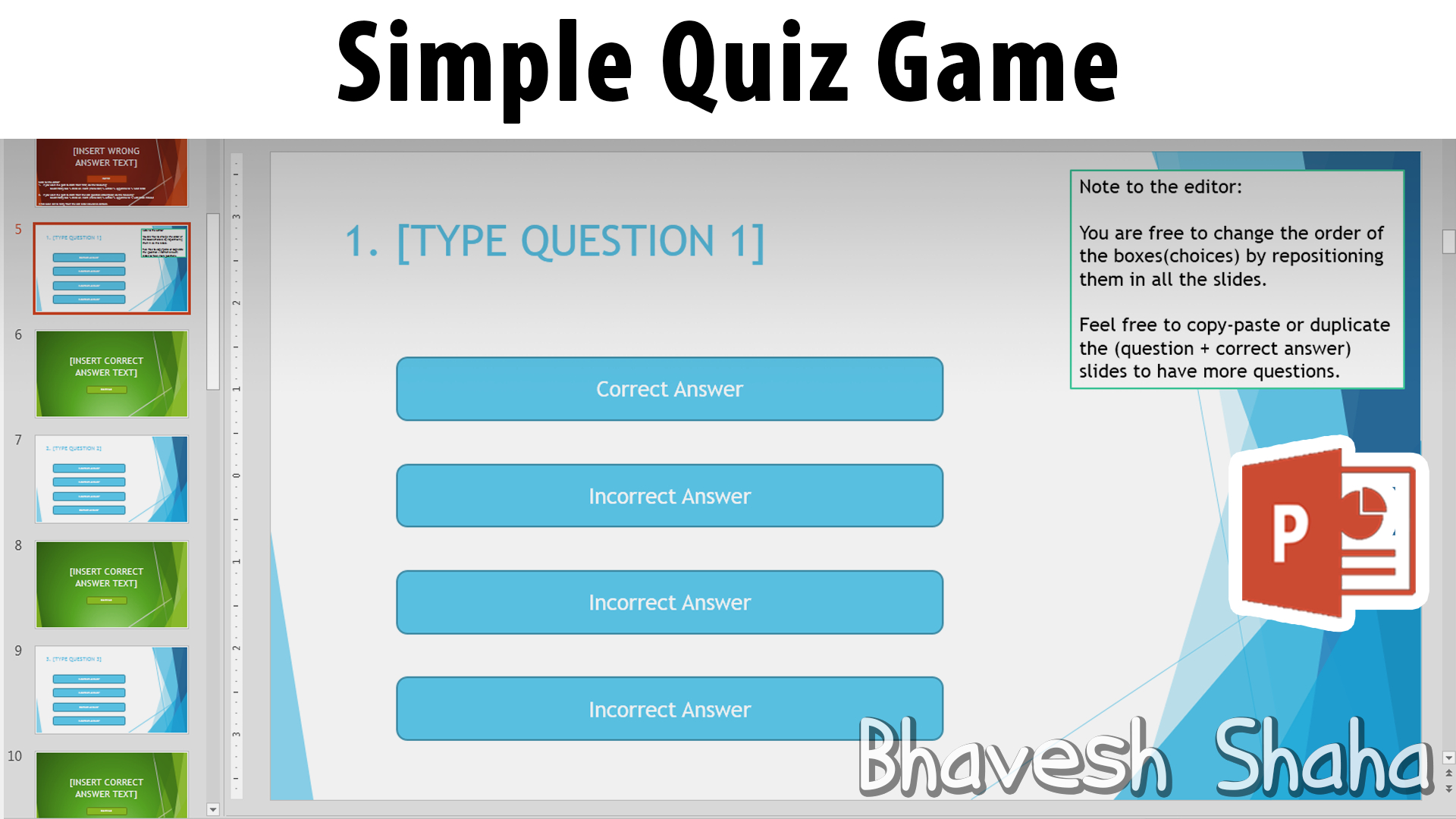 Download Powerpoint Template – Interactive Quiz Game For With Regard To Powerpoint Quiz Template Free Download