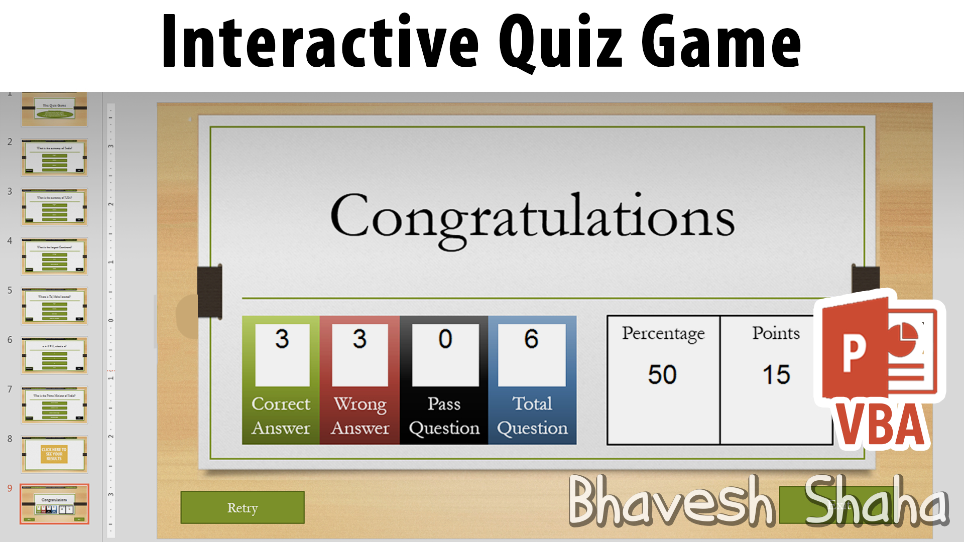 Download Powerpoint Template – Quiz Game With Points In Powerpoint Quiz Template Free Download