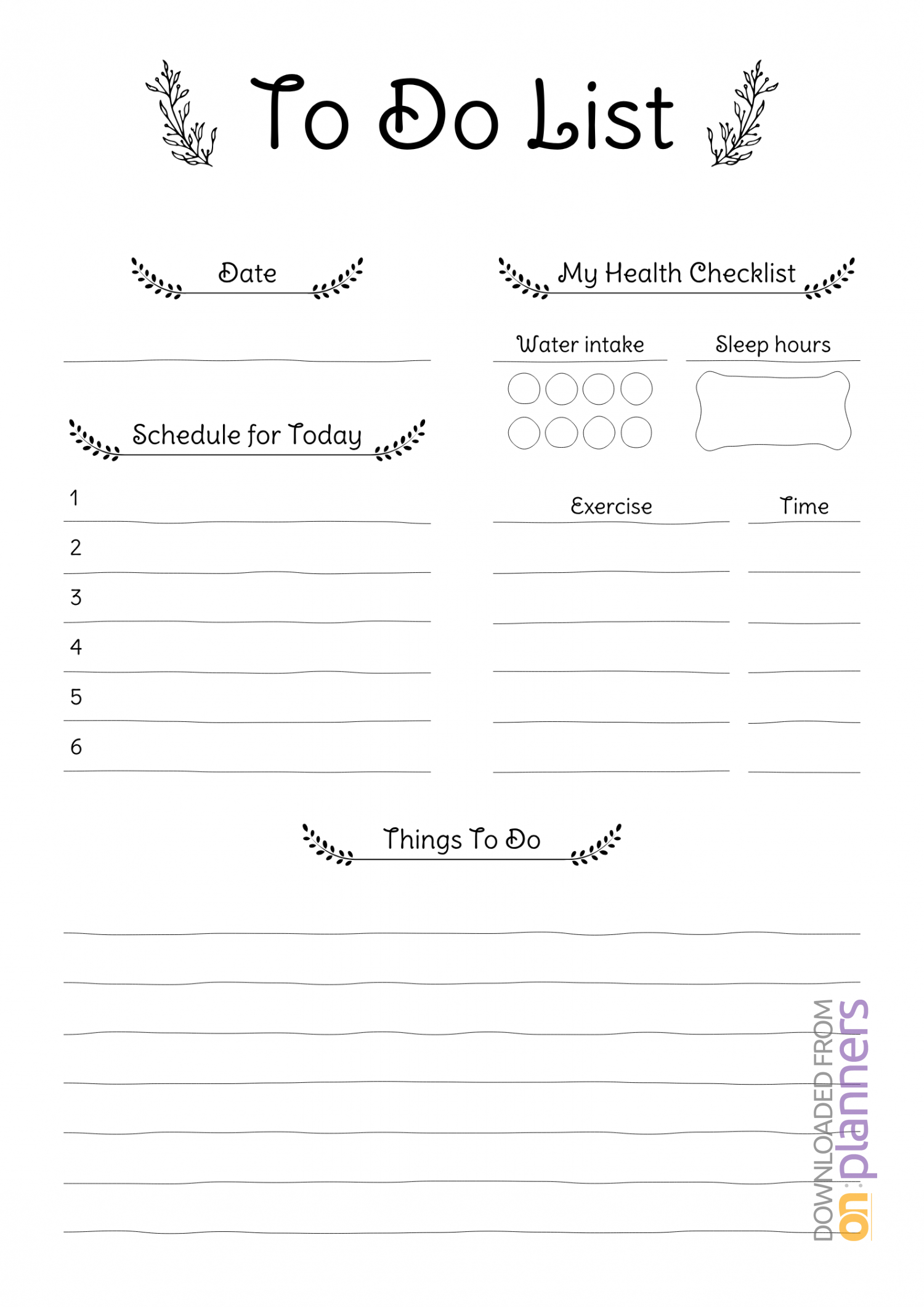 Download Printable Daily To Do List Pdf For Blank To Do List Template