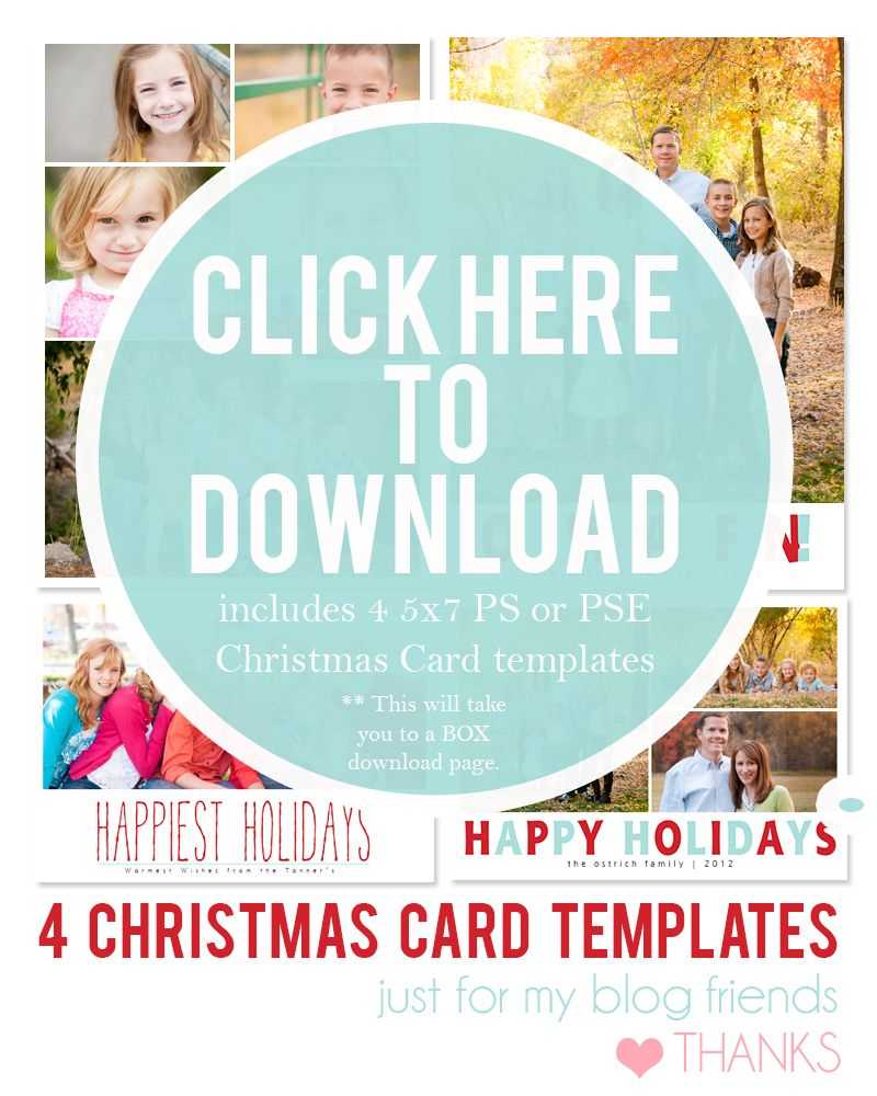 Downloadable Christmas Card Templates For Photos |  Free For Free Christmas Card Templates For Photographers