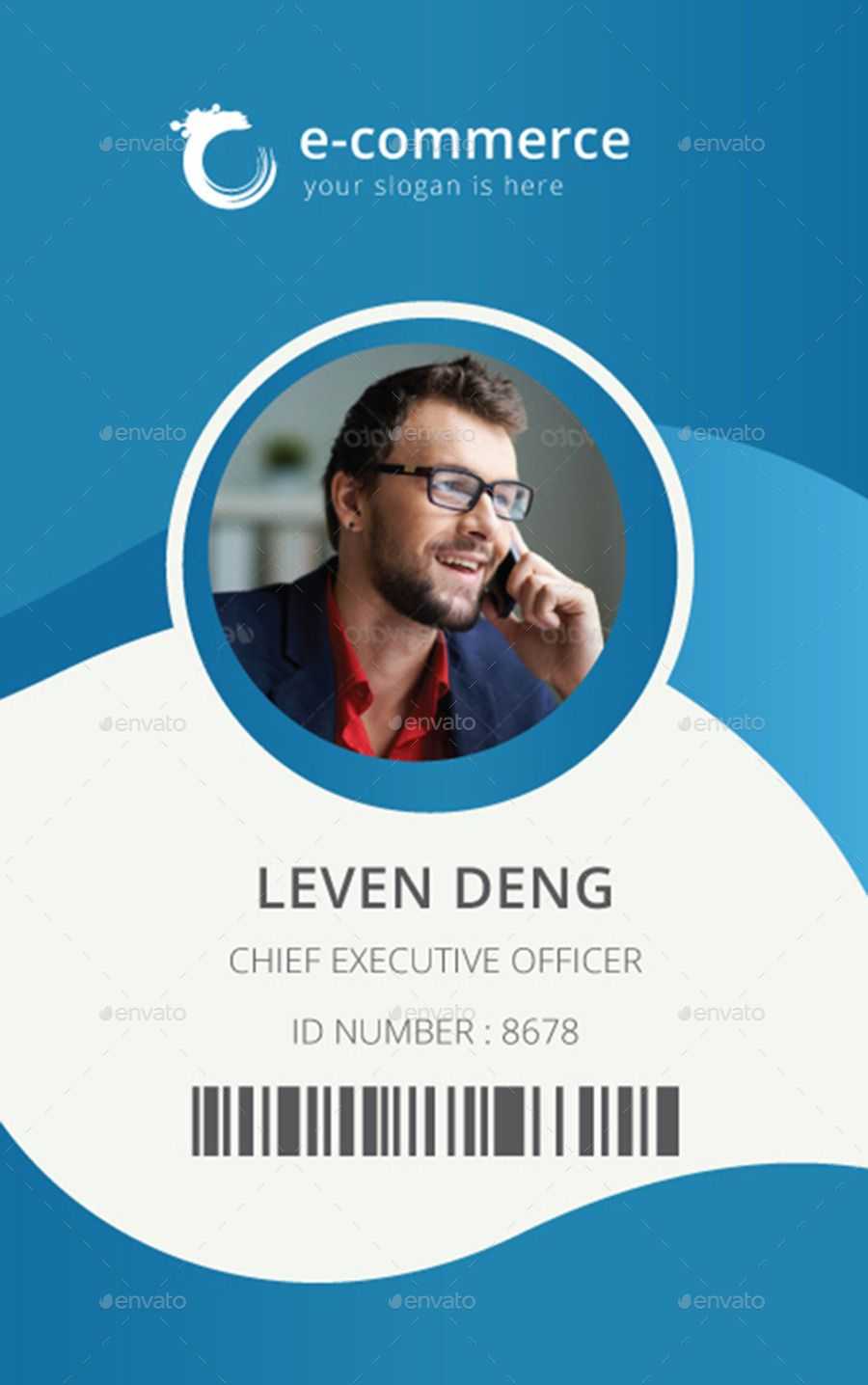 E Commerce Business Office Id Card | Name Card Design, Id Intended For Media Id Card Templates