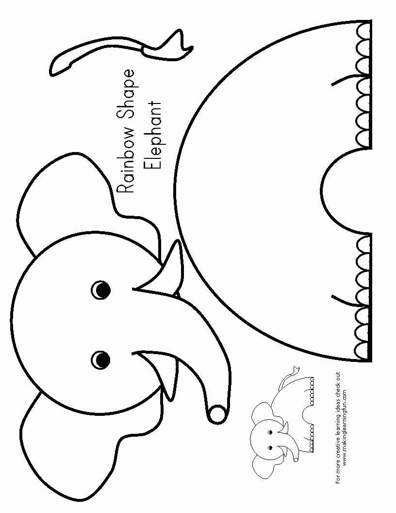 E Is For Elephant Preschool | Elephant Crafts, Zoo Crafts Within Blank Elephant Template