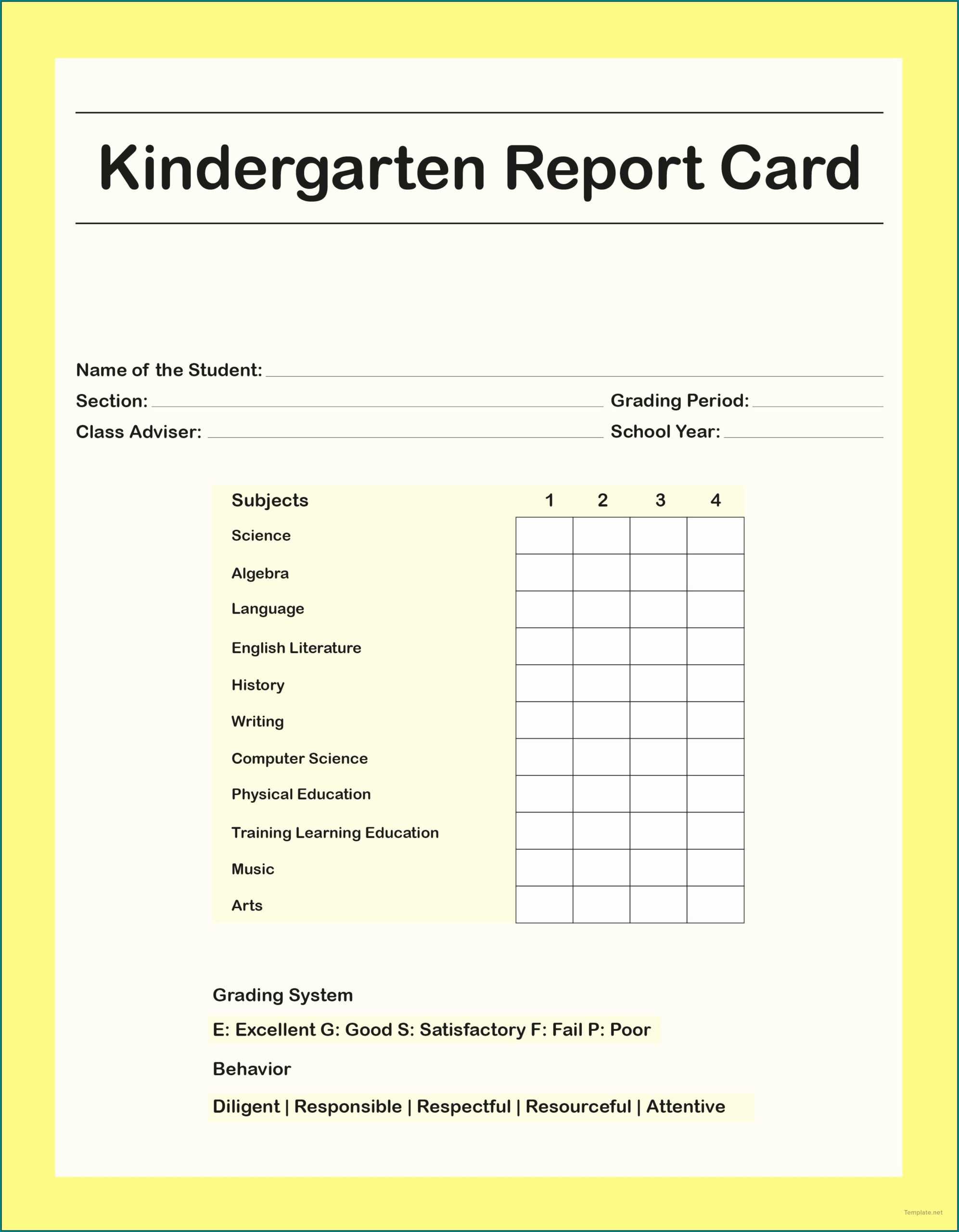 ᐅ Free Customizable Homeschool Report Card Template #604 With Regard To Homeschool Report Card Template