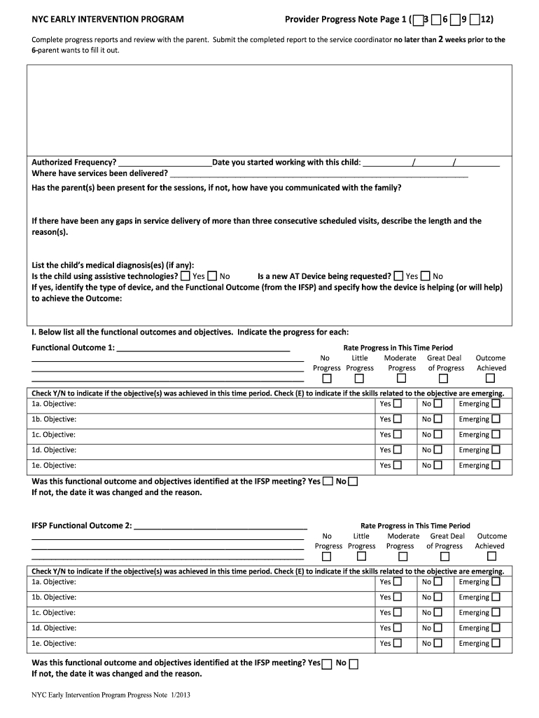 Early Intervention Progress Report – Fill Online, Printable Intended For Service Review Report Template