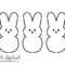Easter Bunny Face Printable ; Bunny Clipart Printable 22 For Easter Chick Card Template