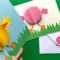 Easy Pop Up Chick Card – 3D Easter Card Diy – Cute & Easy Intended For Easter Card Template Ks2