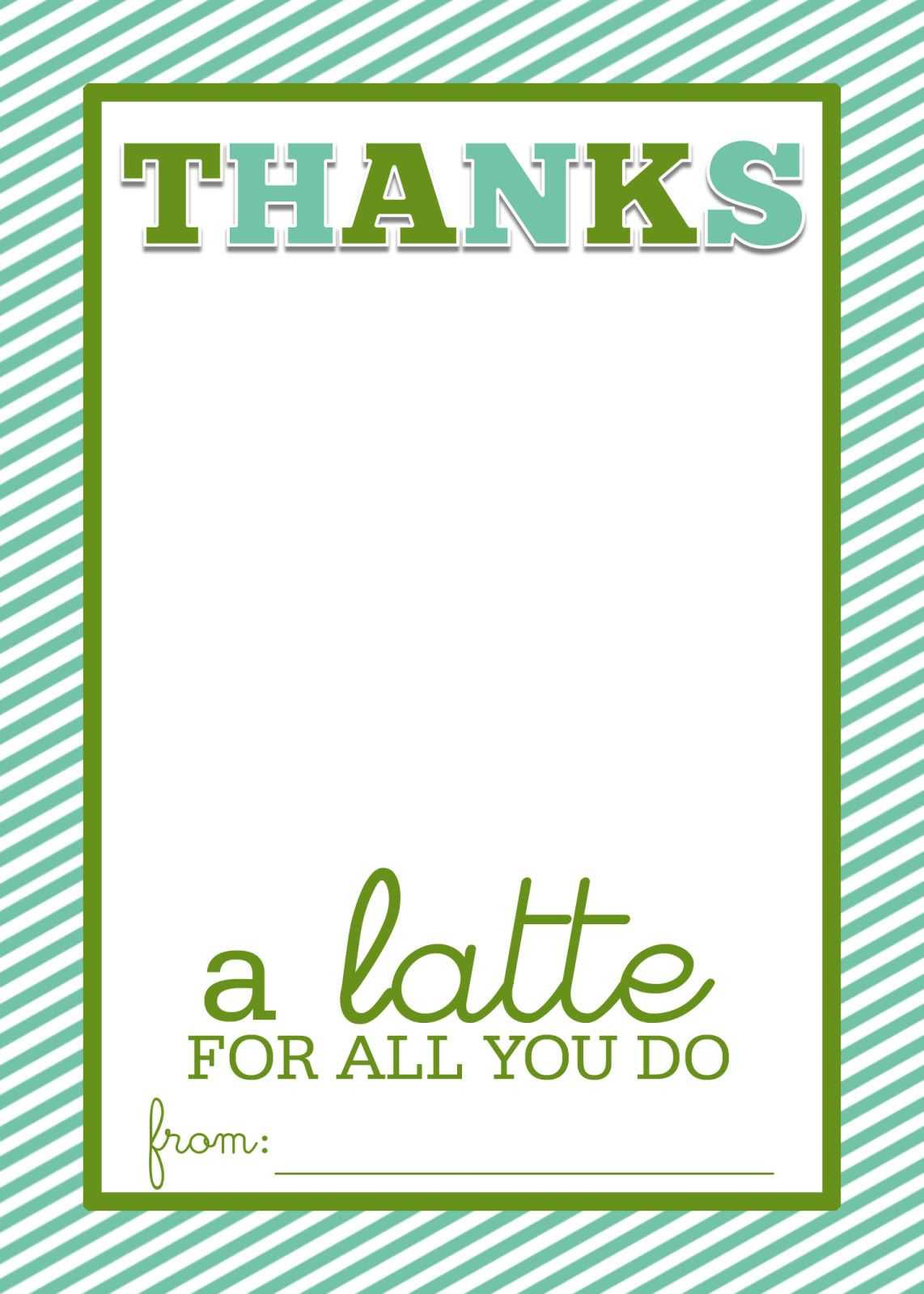 Easy Teacher Gift Craft “Thanks A Latte” Starbucks Gift Card Intended For Thanks A Latte Card Template