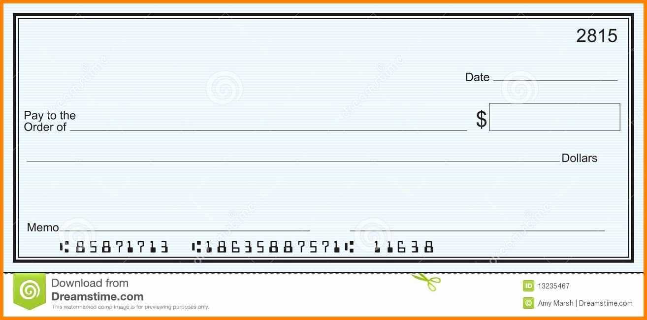 Editable Blank Check Template Modern Design Presentation Intended For Large Blank Cheque Template
