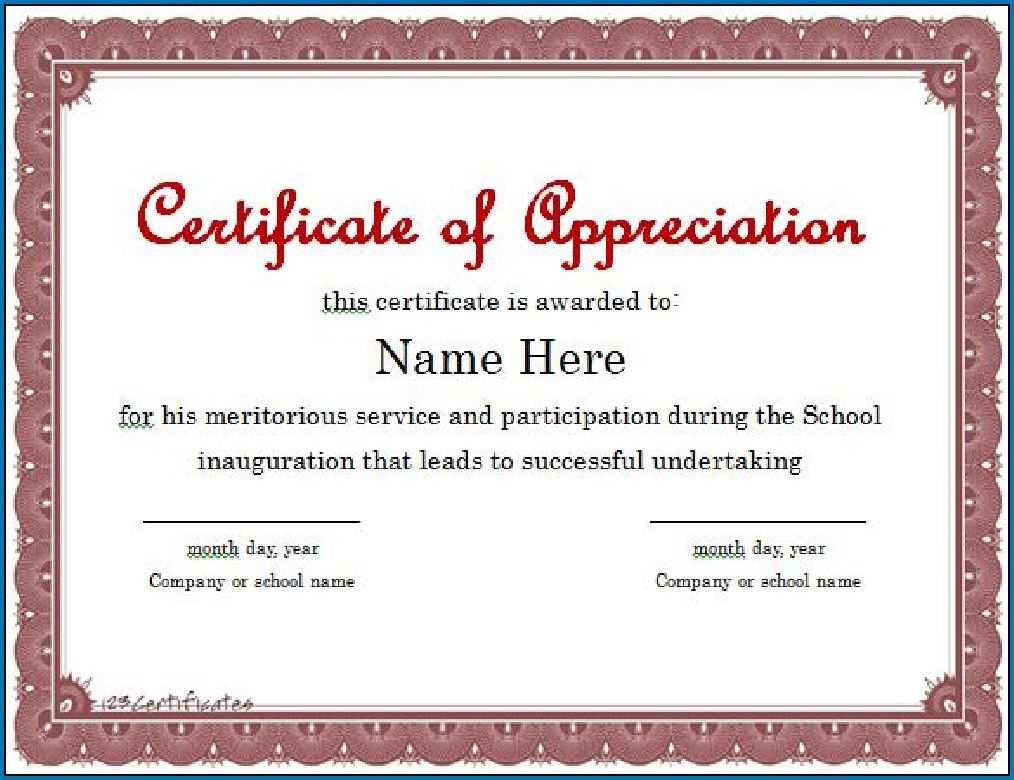 Editable Certificate Of Appreciation Template #231 Inside Certificate Of Appreciation Template Doc
