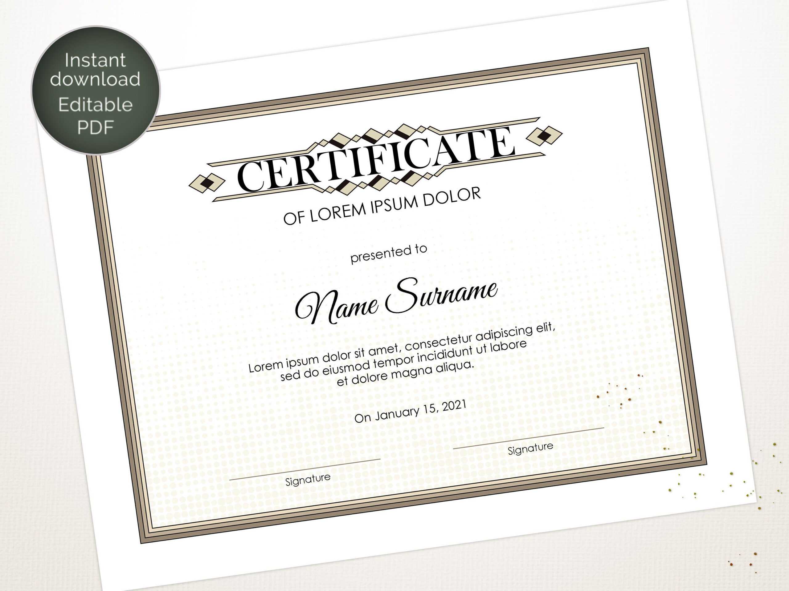 Editable Certificate Template, Blank Business Certificate In Update Certificates That Use Certificate Templates