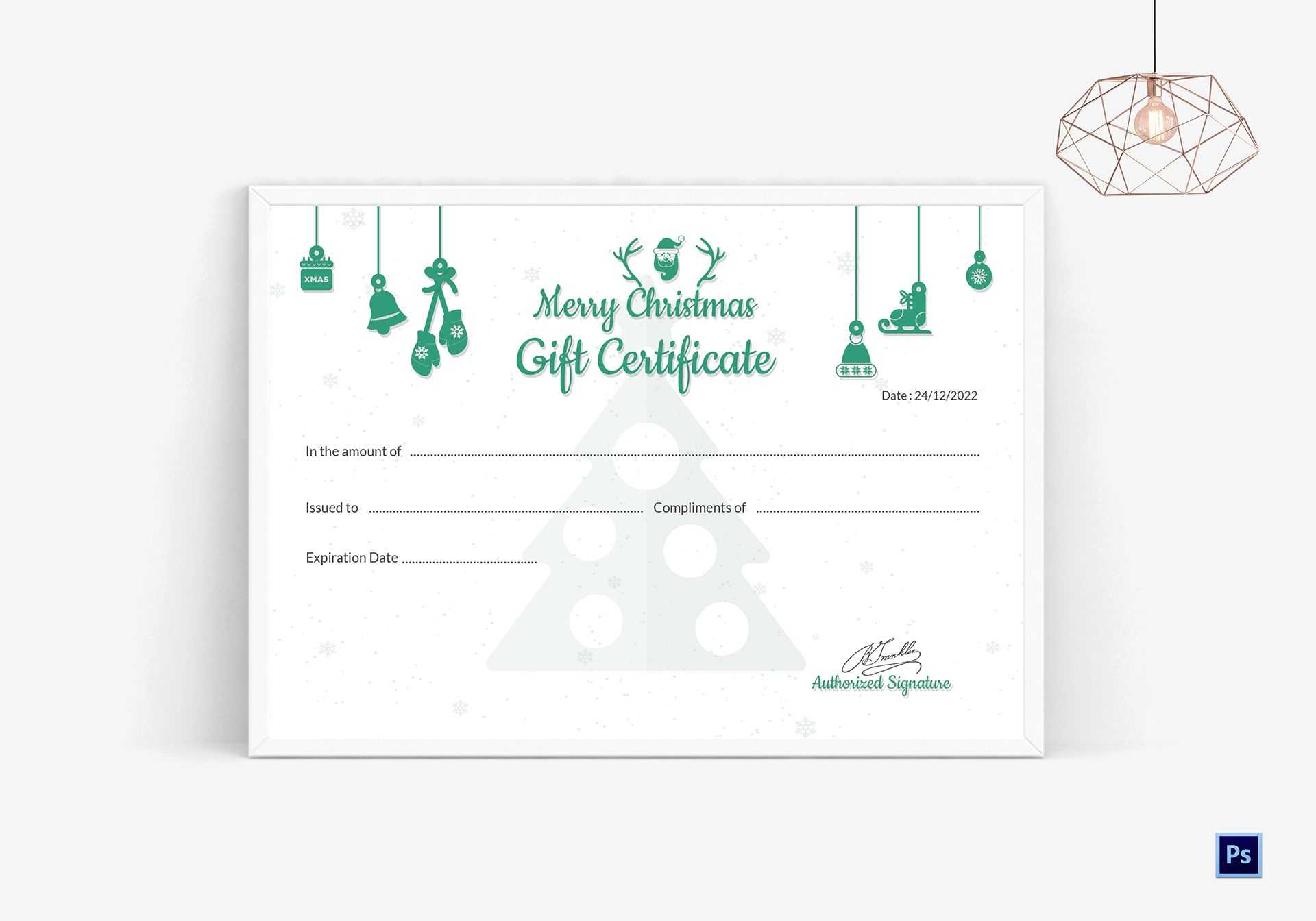 Editable Christmas Gift Certificate Inside Merry Christmas Gift Certificate Templates