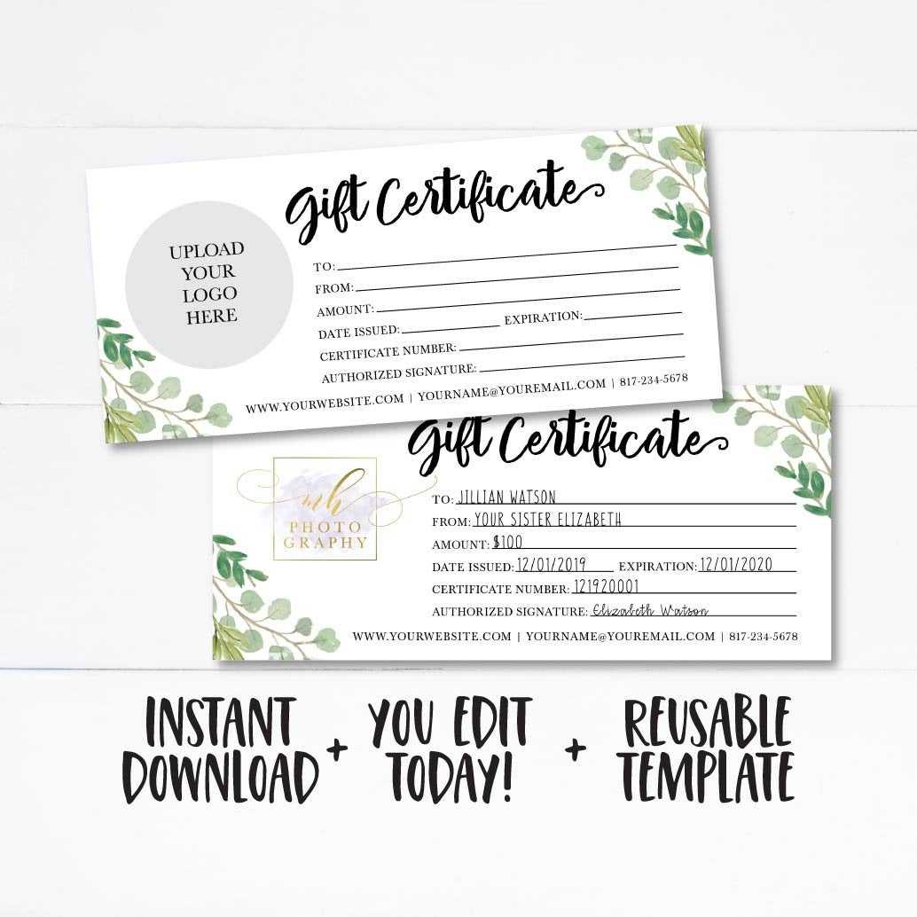 Editable Custom Gift Certificate, A Gift For You Template, Editable Gift  Certificate, Instant Download, Shop Voucher, Add Your Logo, Simple Throughout Custom Gift Certificate Template
