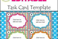 Editable Task Card Templates - Bkb Resources pertaining to Task Card Template