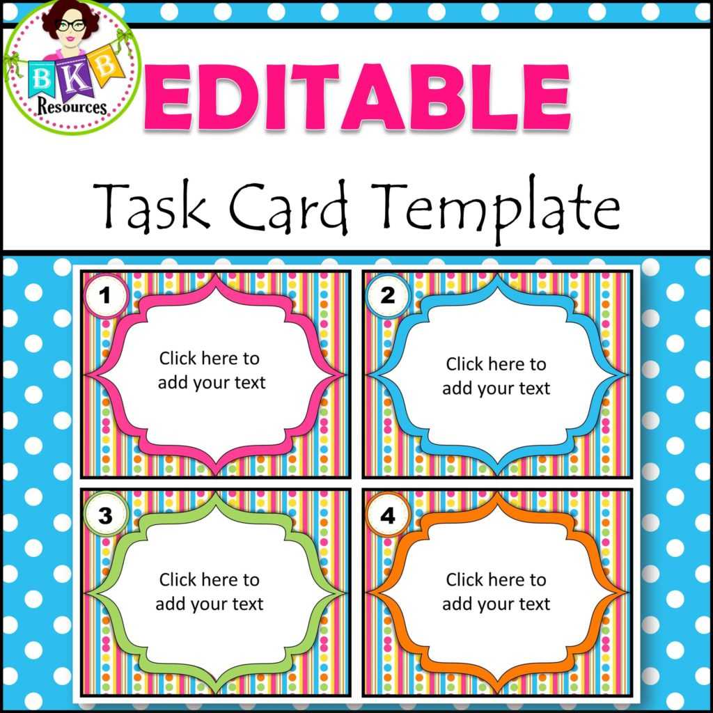 Editable Task Card Templates - Bkb Resources Pertaining To Task Card Template