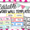 Editable Word Wall Templates | Beginning Of The Year – Prep For Blank Word Wall Template Free