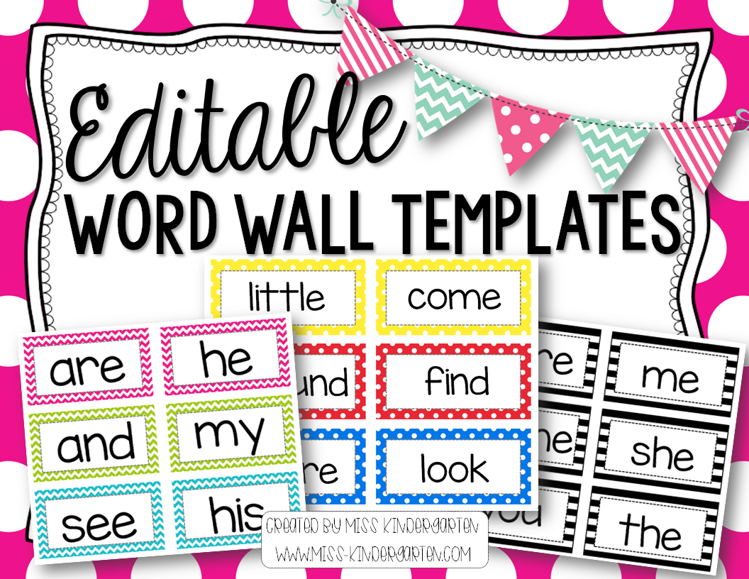 Editable Word Wall Templates | Beginning Of The Year – Prep For Blank Word Wall Template Free