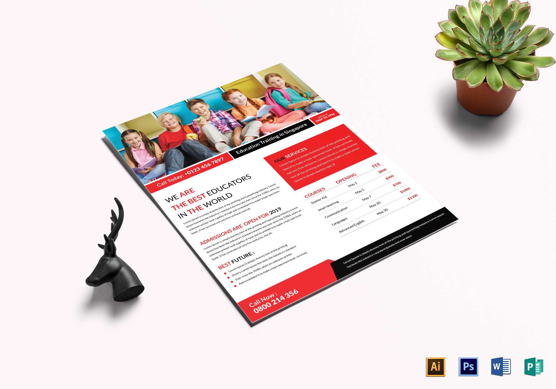 Education & Training Flyer Template Intended For Training Brochure Template