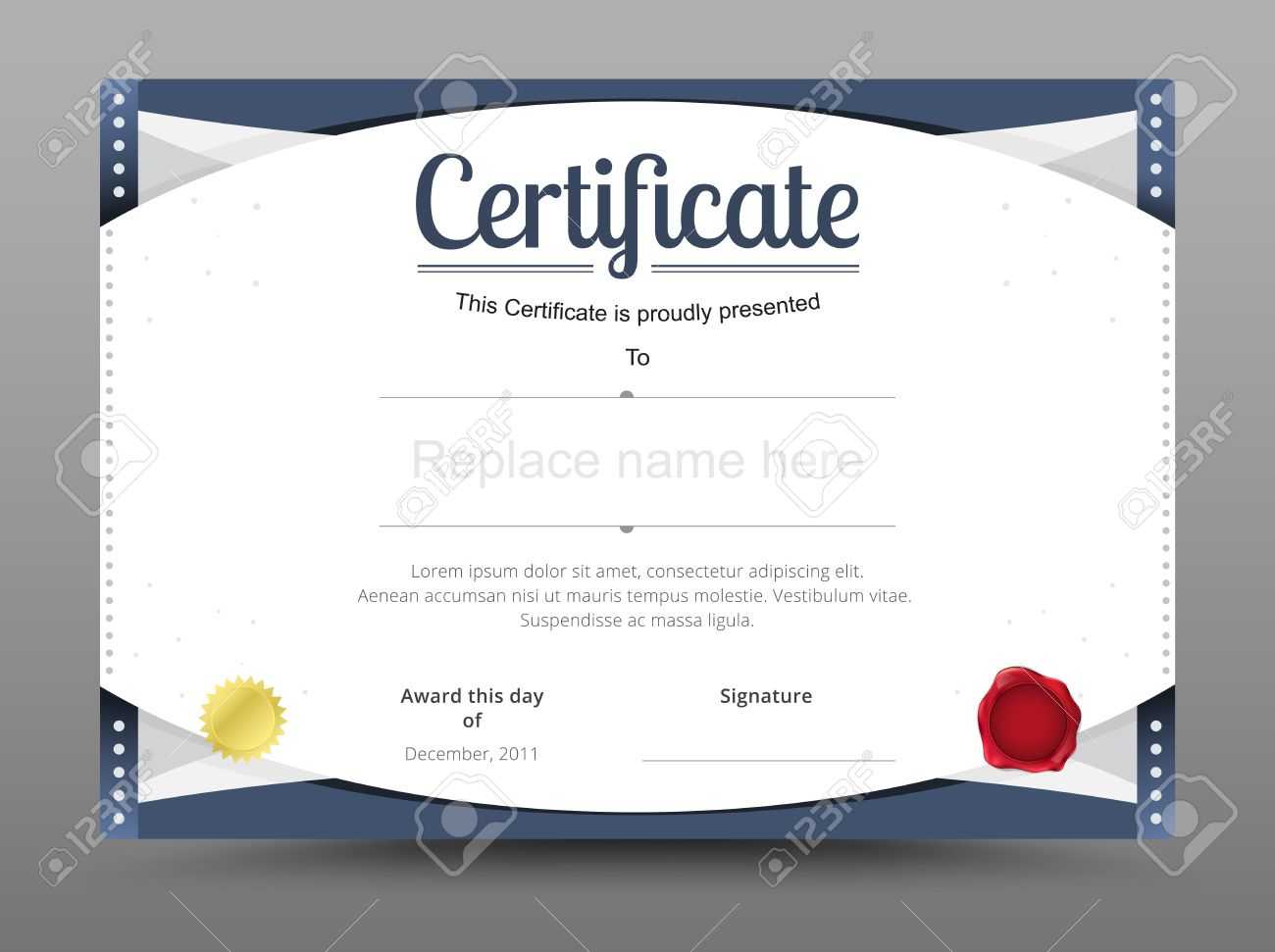 Elegant Certificate Template. Business Certificate Formal Theme With Regard To Elegant Certificate Templates Free