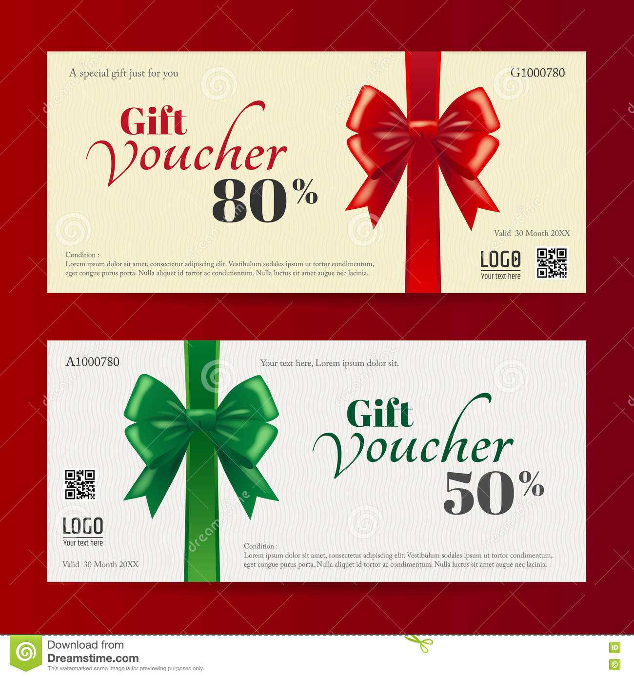 Elegant Christmas Gift Card Or Gift Voucher Template Stock Throughout Free Christmas Gift Certificate Templates