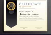 Elegant Diploma Award Certificate Template Design with Design A Certificate Template