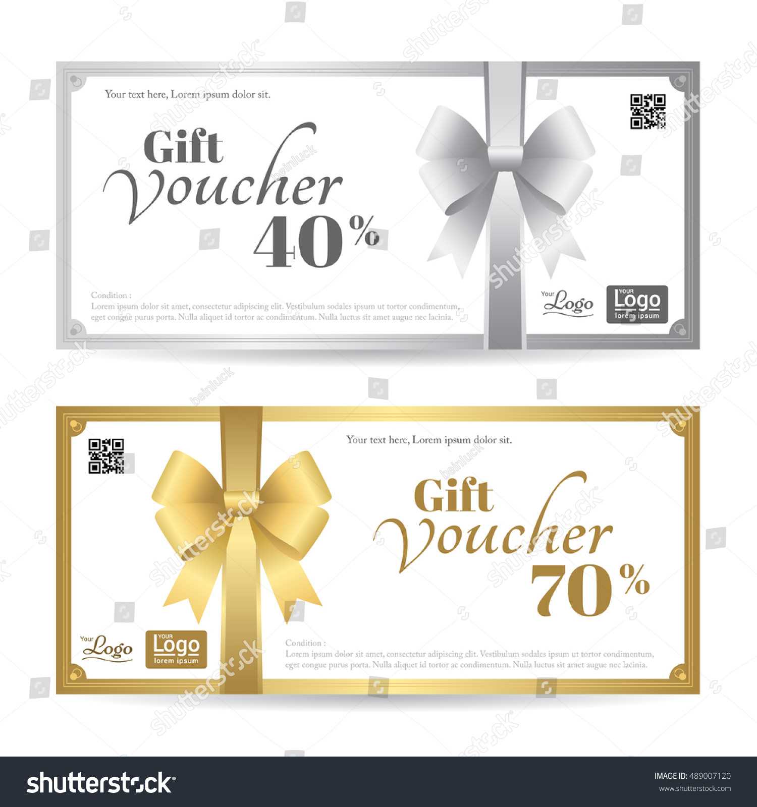 Elegant Gift Card Gift Voucher Template Stock Vector Regarding Elegant Gift Certificate Template