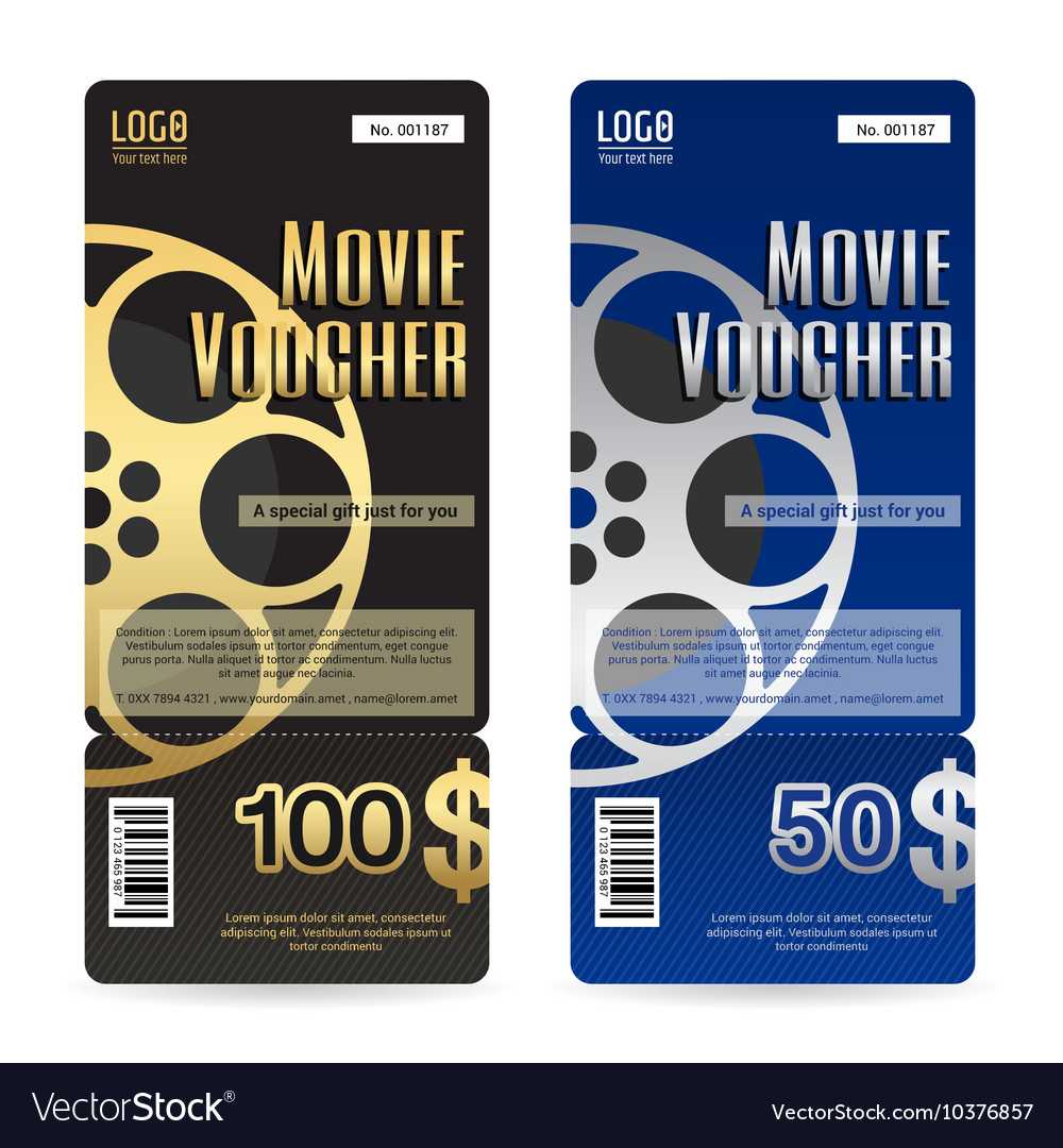 Elegant Movie Gift Voucher Or Gift Card Template With Regard To Movie Gift Certificate Template