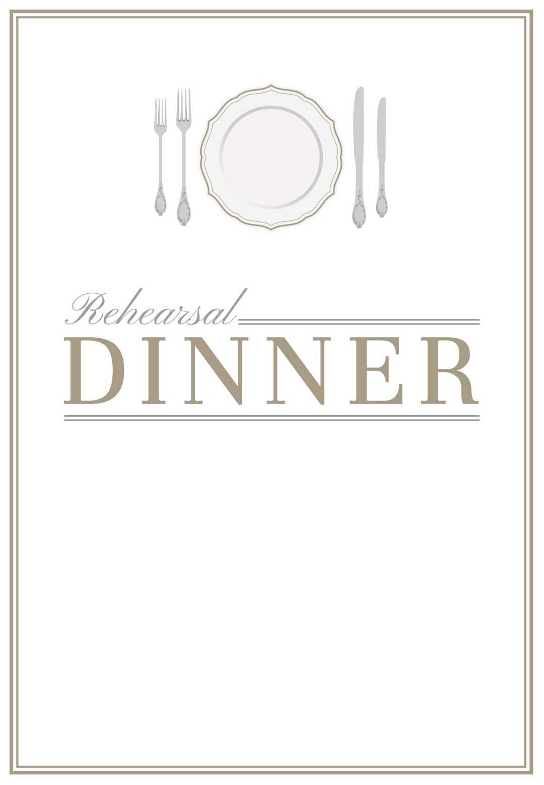 Elegant Setting - Free Printable Rehearsal Dinner Party With Regard To Free Dinner Invitation Templates For Word