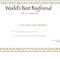 Elegant World's Best Boyfriend Certificate | Love You Intended For Love Certificate Templates