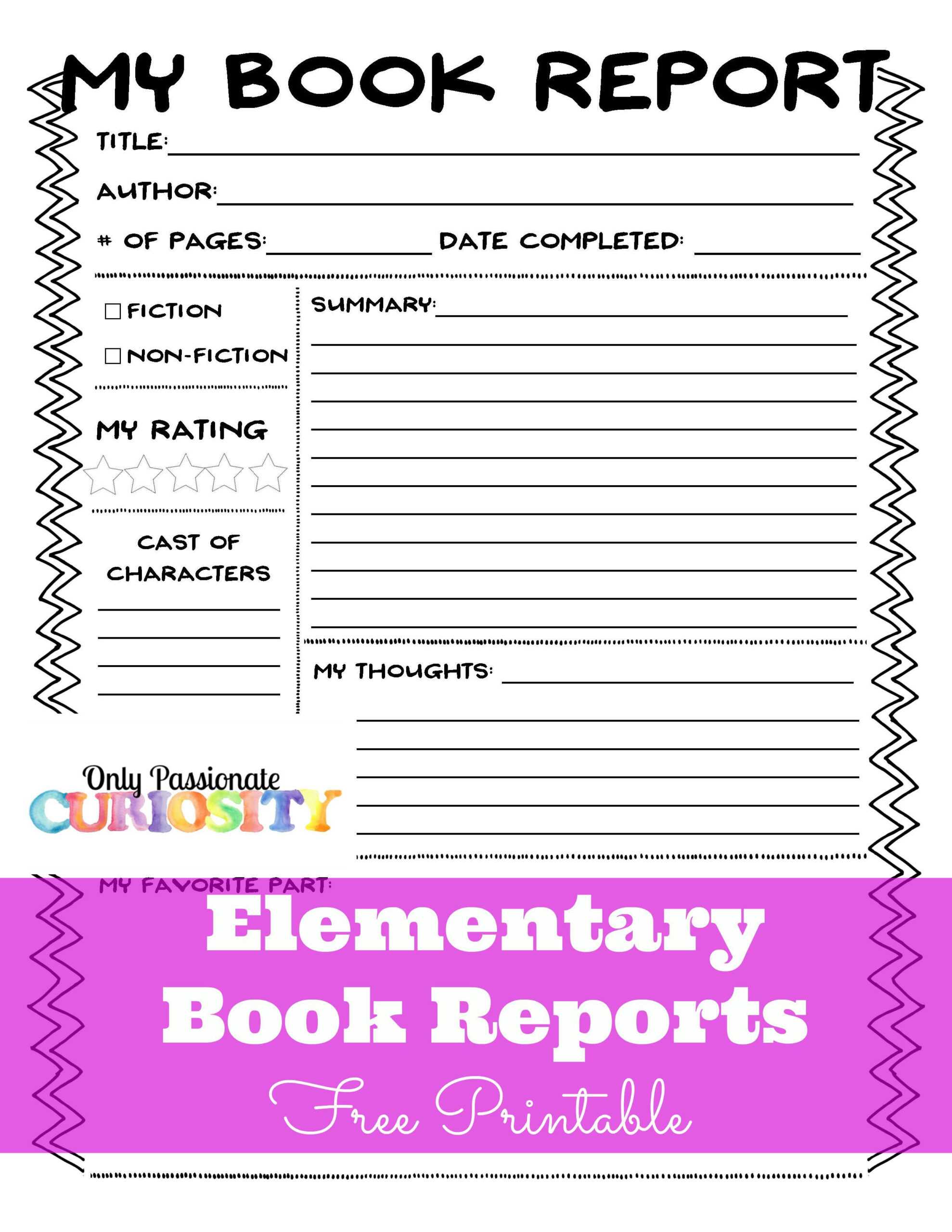 Elementary Book Reports Made Easy | Book Report Templates Throughout Book Report Template In Spanish