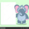 Elephant White Board Template Your Text Cartoon Character Regarding Blank Elephant Template