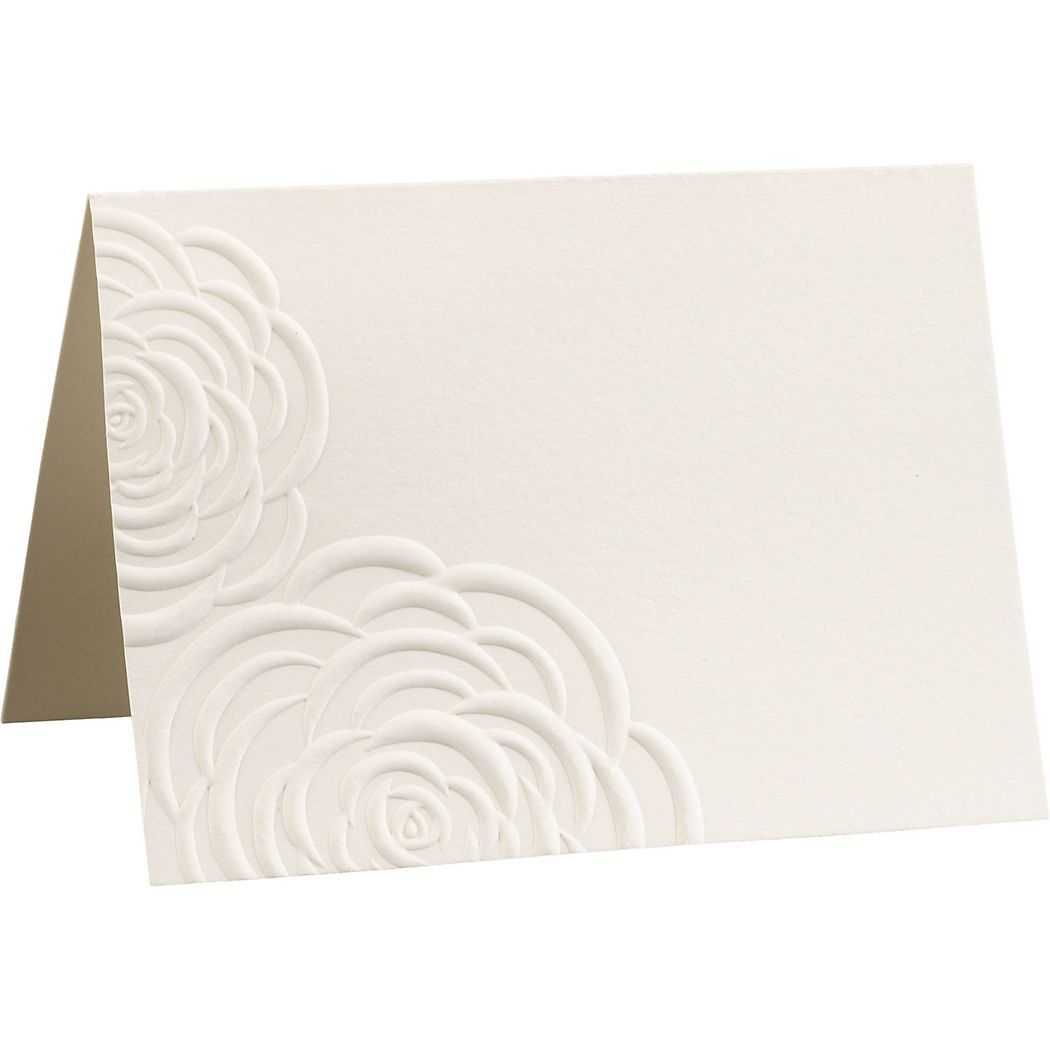 Embossed Roses Place Cards – Paper Source | Bridezilla In Paper Source Templates Place Cards