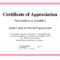 Employee Appreciation Certificate Template Free Recognition Pertaining To Employee Of The Year Certificate Template Free