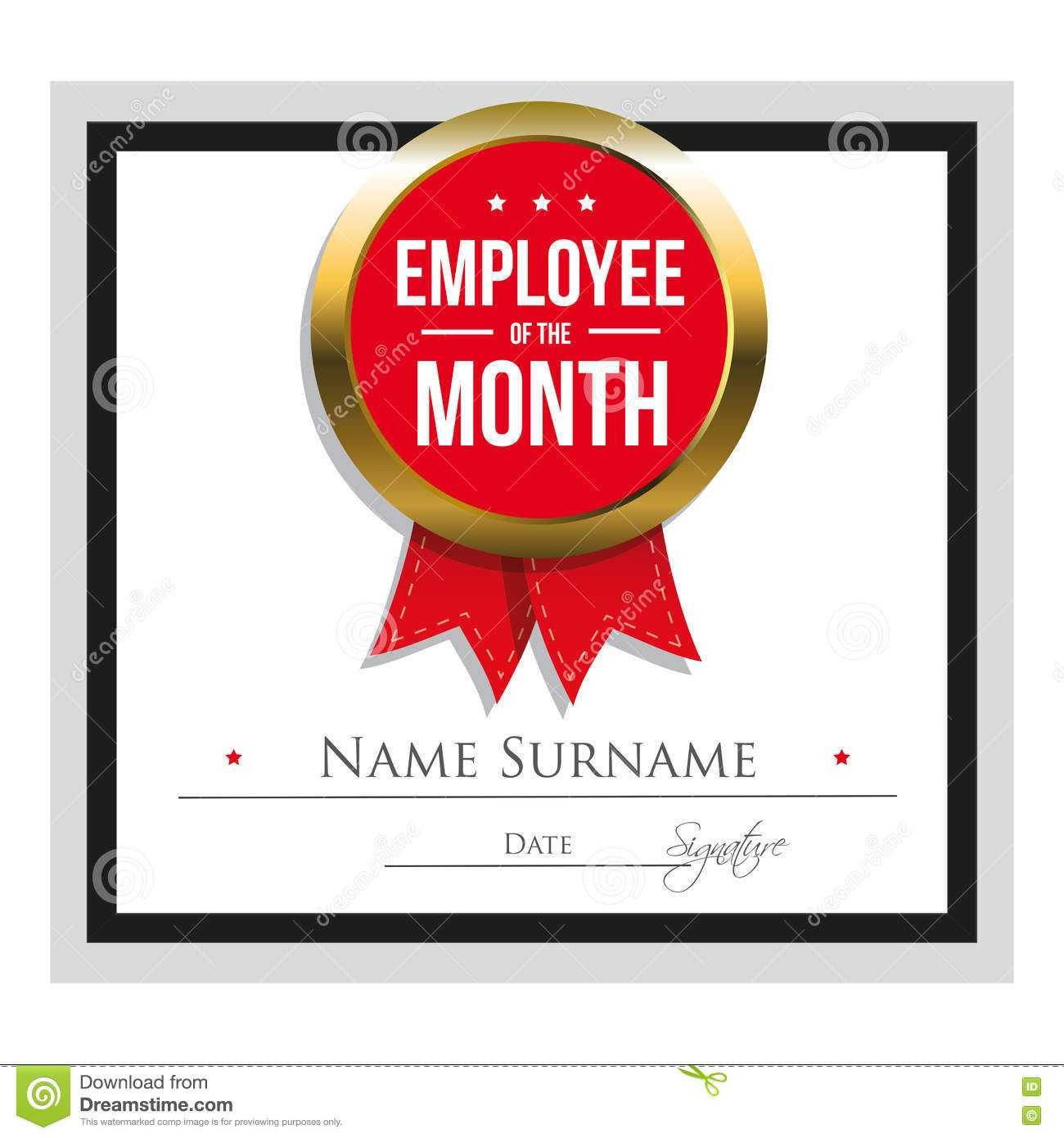 Employee Award Certificate Template Free Templates Design Pertaining To Employee Of The Month Certificate Template