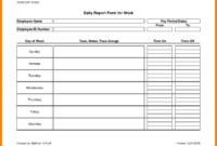 Employee Daily Report Template - Cumed pertaining to Employee Daily Report Template
