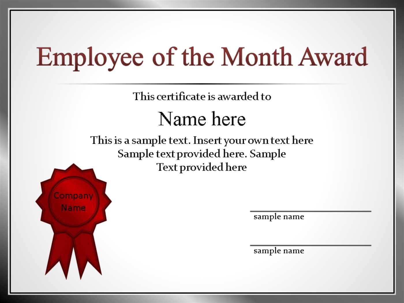 Employee Recognition Award Certificate Template Star In Best Employee Award Certificate Templates
