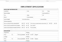 Employment Application Template Microsoft Word inside Employment Application Template Microsoft Word