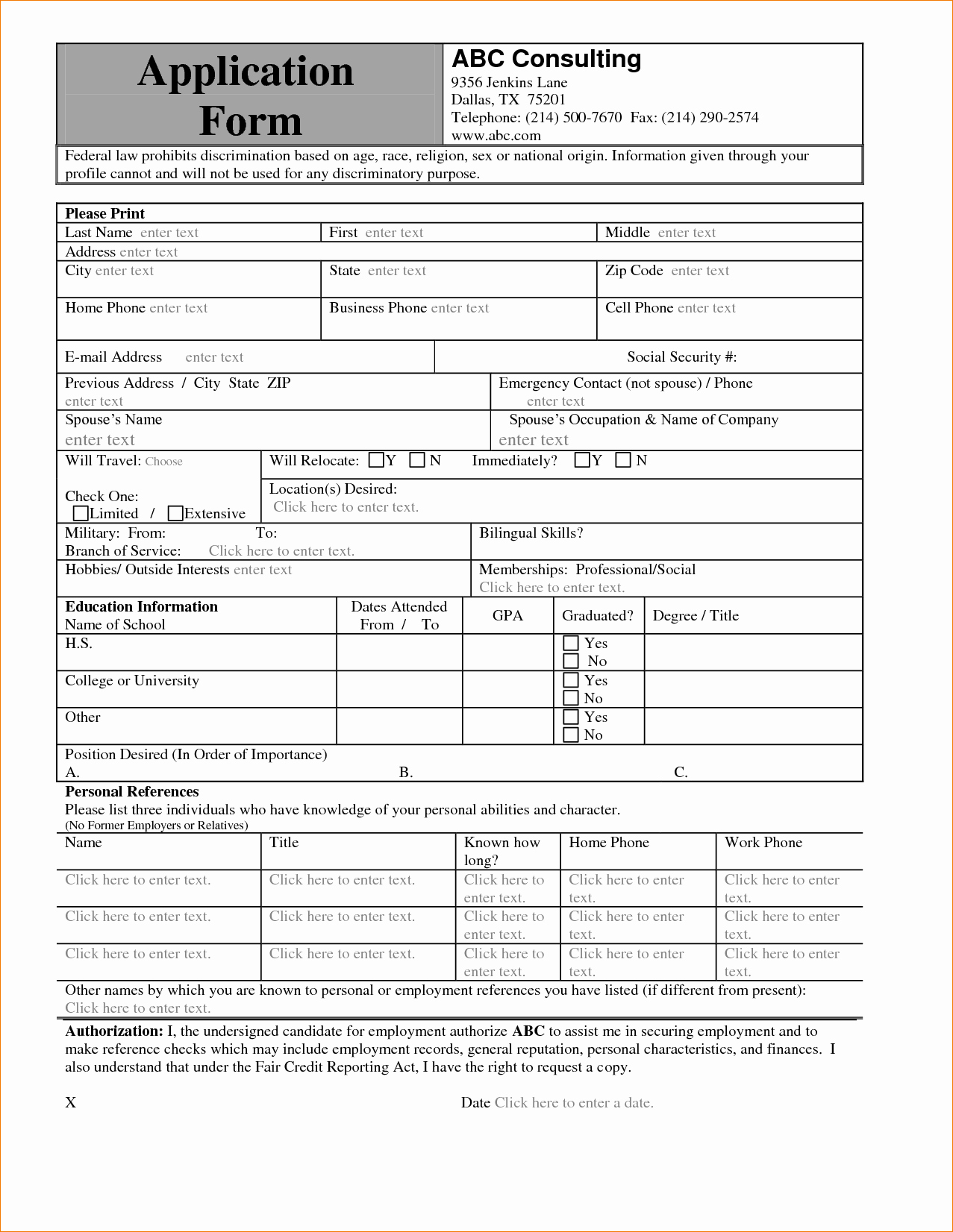Employment Application Template Microsoft Word With Regard To Employment Application Template Microsoft Word