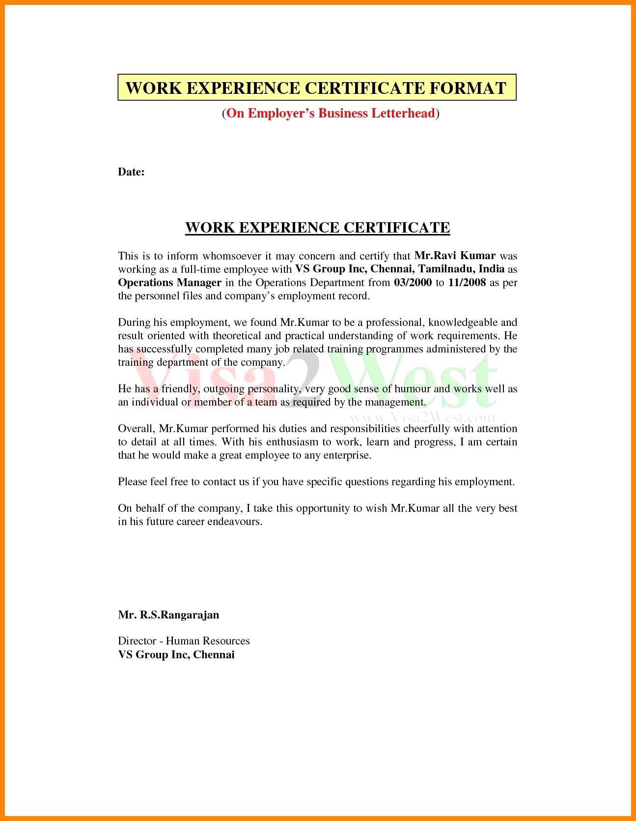 Employment Certificate Template This Is To Certify Best Of In Certificate Of Service Template Free