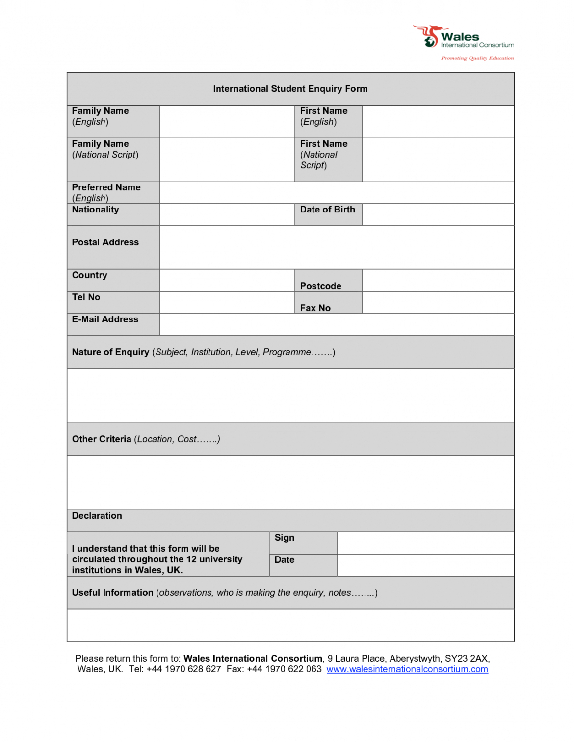 Enquiry Form Template Word – Atlantaauctionco With Enquiry Form Template Word