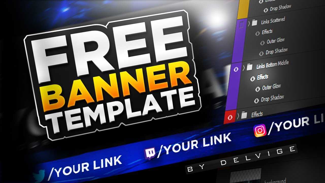 Epic Free Youtube Banner Template – Photoshop Cc/cs6 2017! Psd Download For Adobe Photoshop Banner Templates