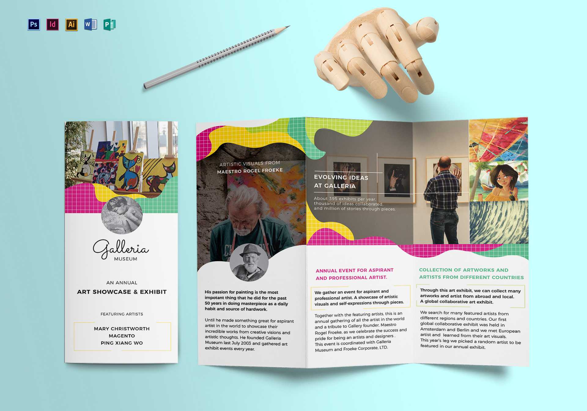 Event And Artistic Tri Fold Brochure Template For Tri Fold Brochure Publisher Template